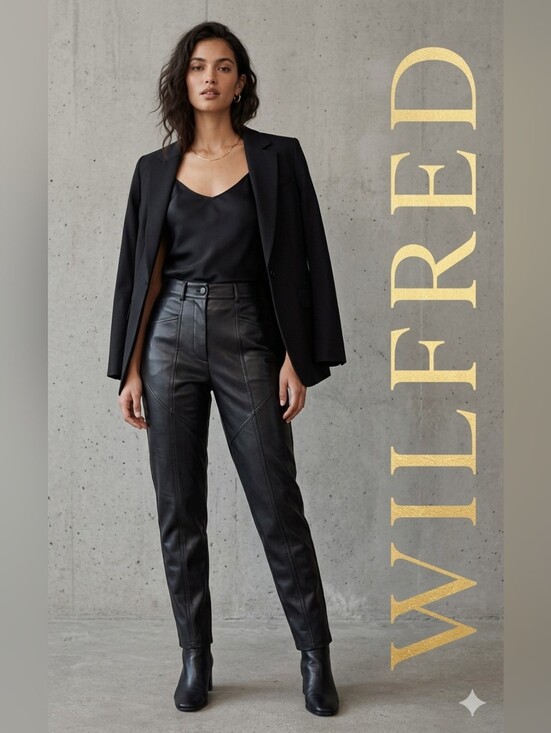 Wilfred Pants - Wilfred High-Rise Leather Pants in Black New Without Tag💕